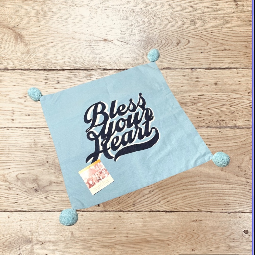 NWTWanda June Home by Miranda Lambert PomPom (1) Pillow Cover “Bless Your Heart”